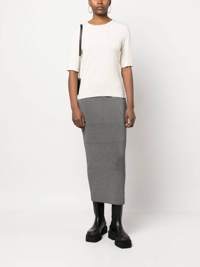 Thom Krom T-shirt met decoratief stiksel Beige