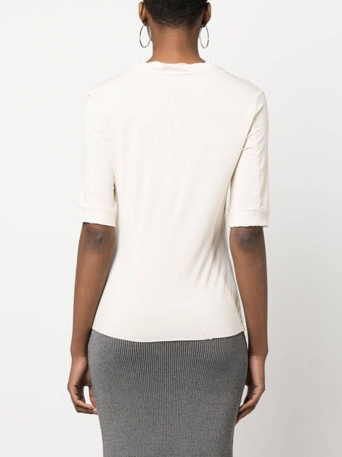 Thom Krom T-shirt met decoratief stiksel Beige