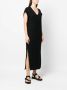 Thom Krom Midi-jurk met V-hals Zwart - Thumbnail 4