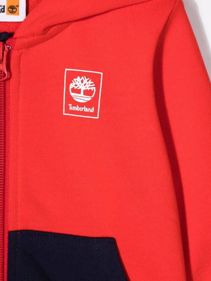 Timberland Kids Hoodie met logoprint Rood