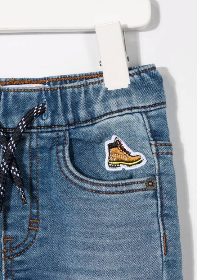 Timberland Kids Spijkershorts met patch Blauw