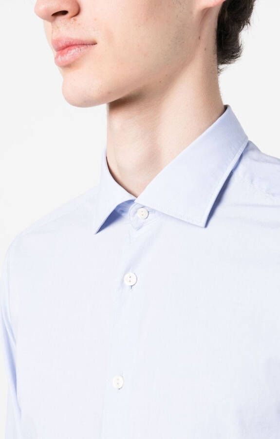 Tintoria Mattei Katoenen overhemd Blauw