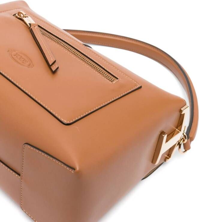 Tod's Leren shopper Bruin