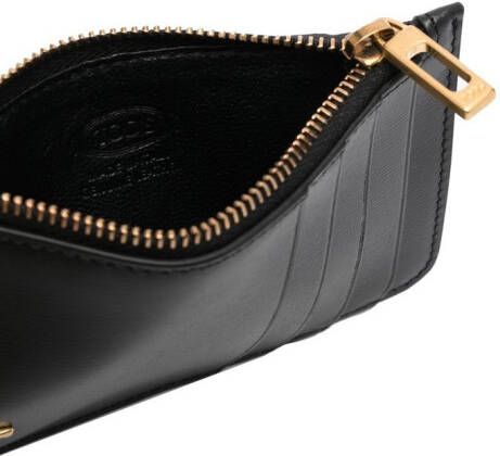 Tod's Portemonnee met logoplakkaat Zwart