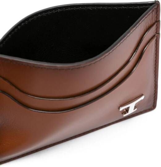 Tod's Pasjeshouder met logoplakkaat Bruin