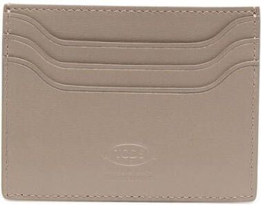 Tod's Pasjeshouder met logoplakkaat Grijs