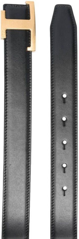 Tod's Riem met gegraveerd logo Zwart