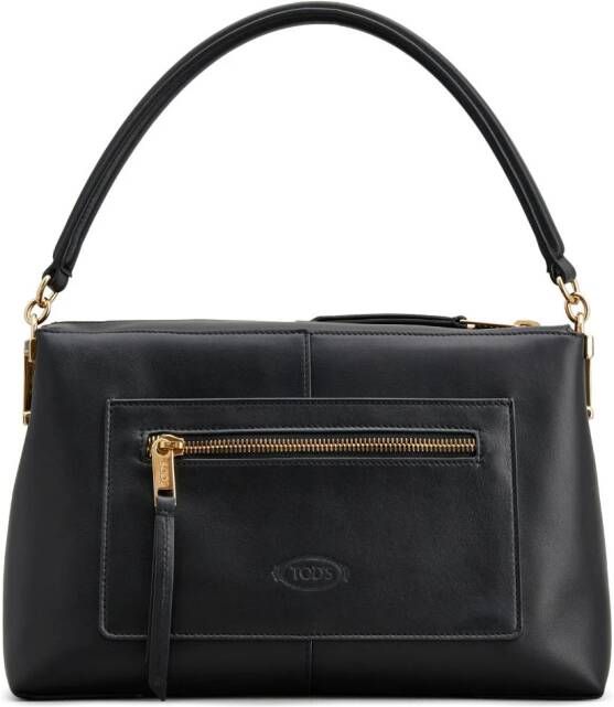 Tod's Schoudertas met logoplakkaat Zwart