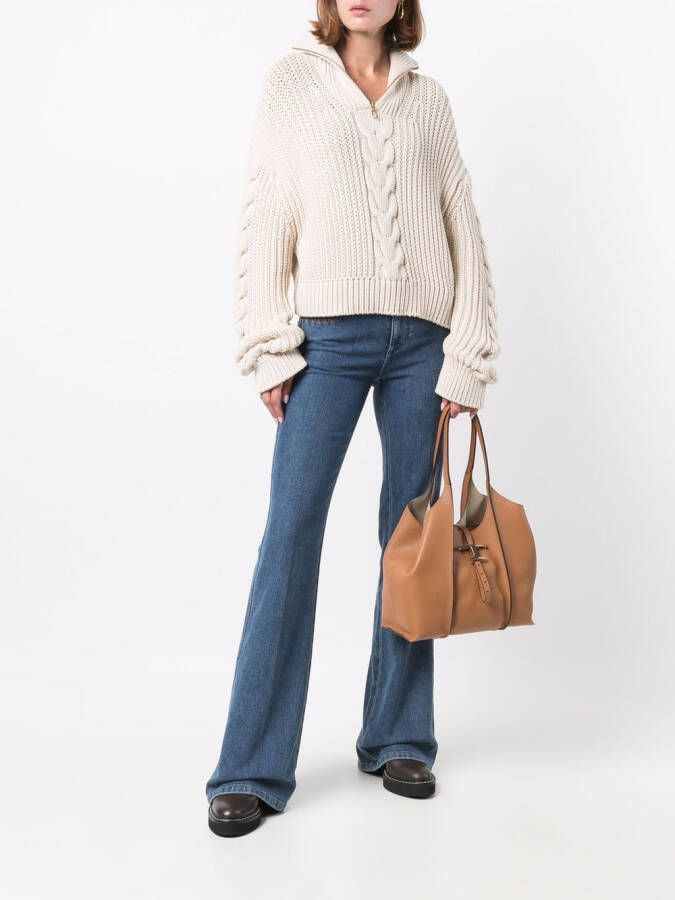 Tod's Shopper met T-logo Bruin