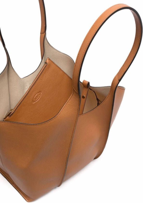 Tod's Shopper met T-logo Bruin