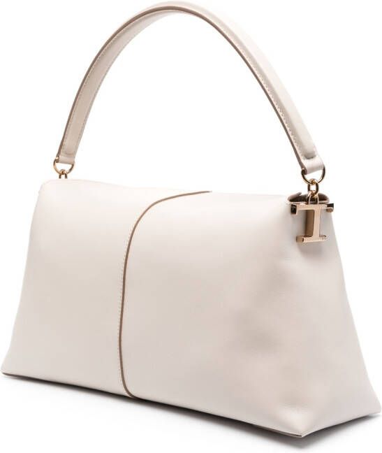 Tod's T Case schoudertas met logoplakkaat Beige