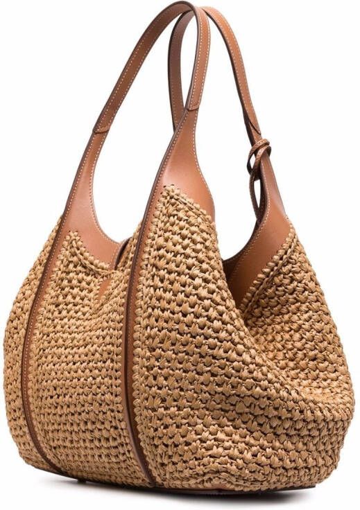 Tod's Timeless raffia shopper Beige