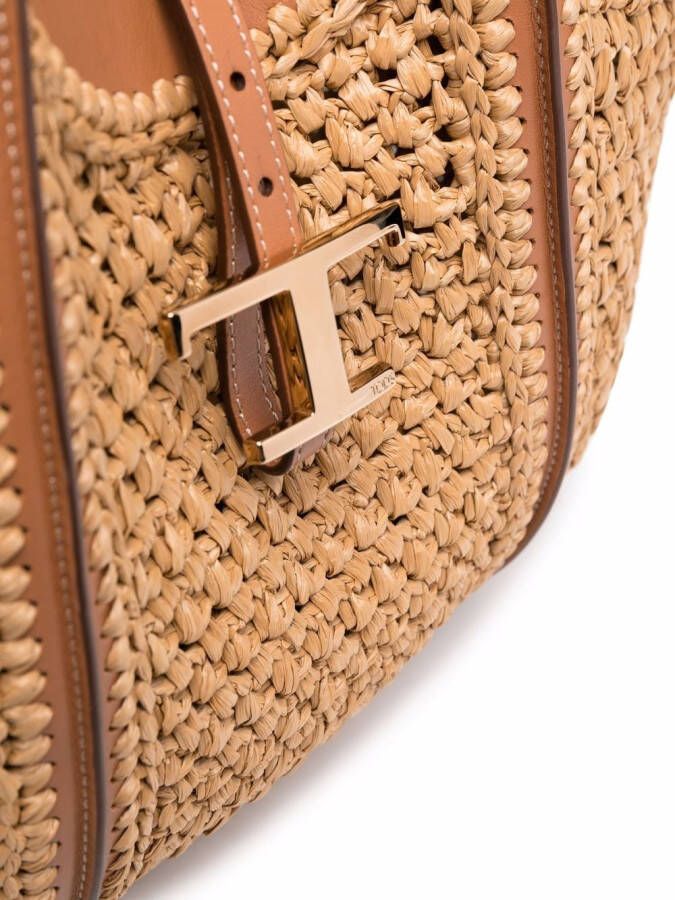Tod's Timeless raffia shopper Beige