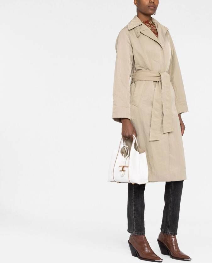 Tod's Timeless shopper met logo Wit