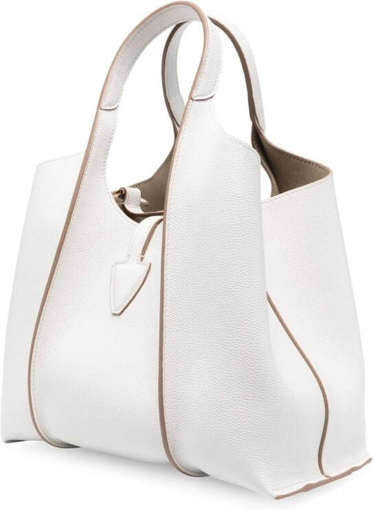 Tod's Timeless shopper met logo Wit