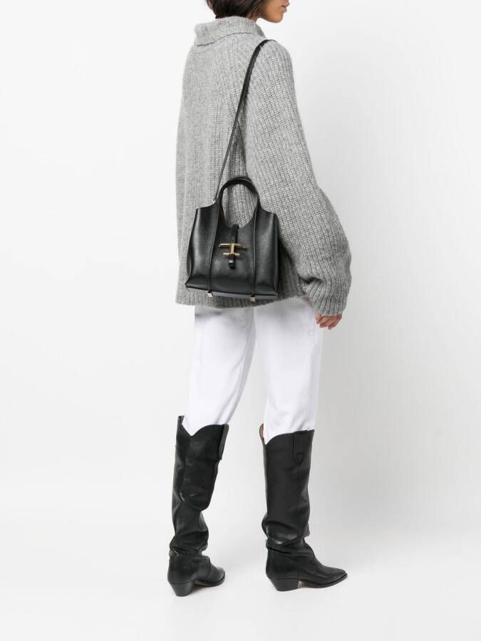 Tod's Timeless shopper met logoplakkaat Zwart