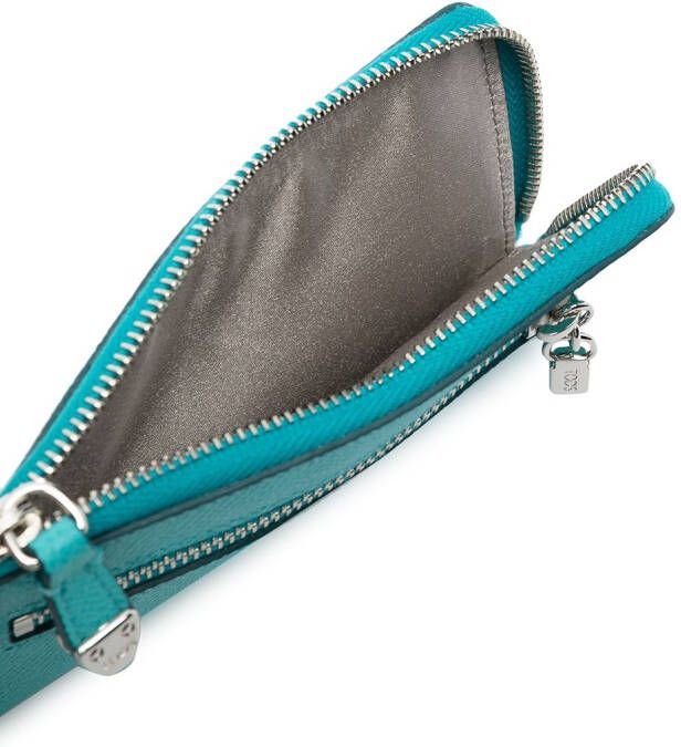 Tod's zip up purse Blauw