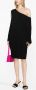 TOM FORD Asymmetrische midi-jurk Zwart - Thumbnail 4