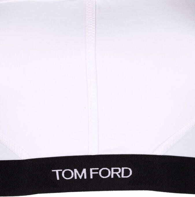 TOM FORD Bh met logoband Wit