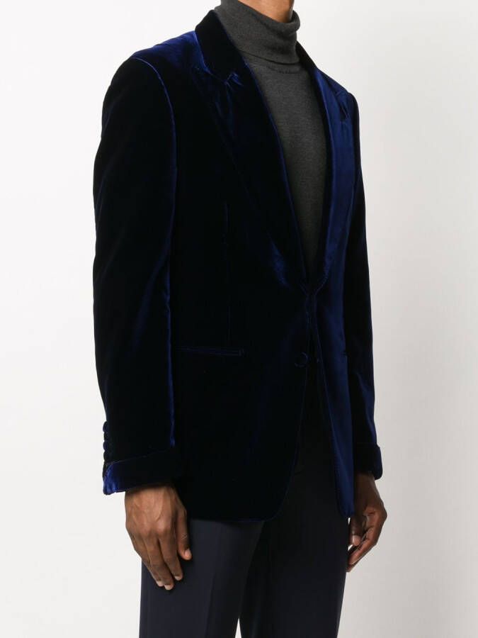 TOM FORD Blazer met enkele rij knopen Blauw