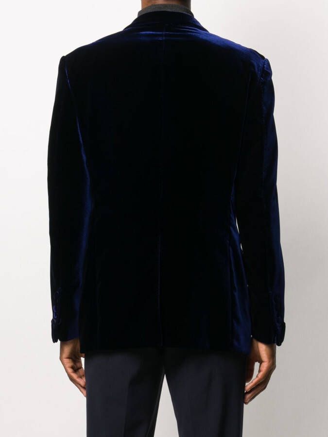 TOM FORD Blazer met enkele rij knopen Blauw