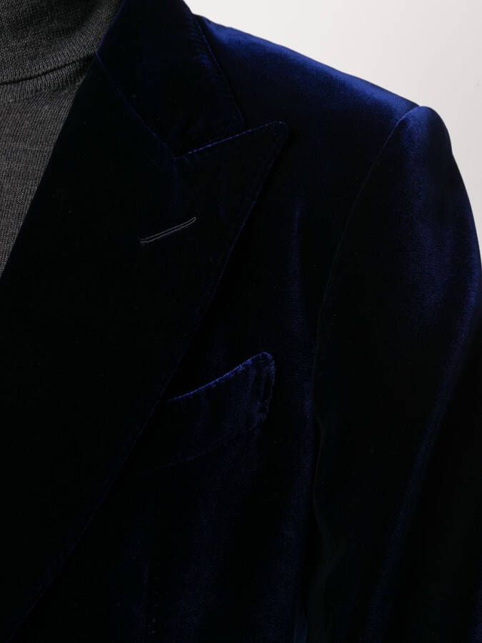 TOM FORD Blazer met enkele rij knopen Blauw