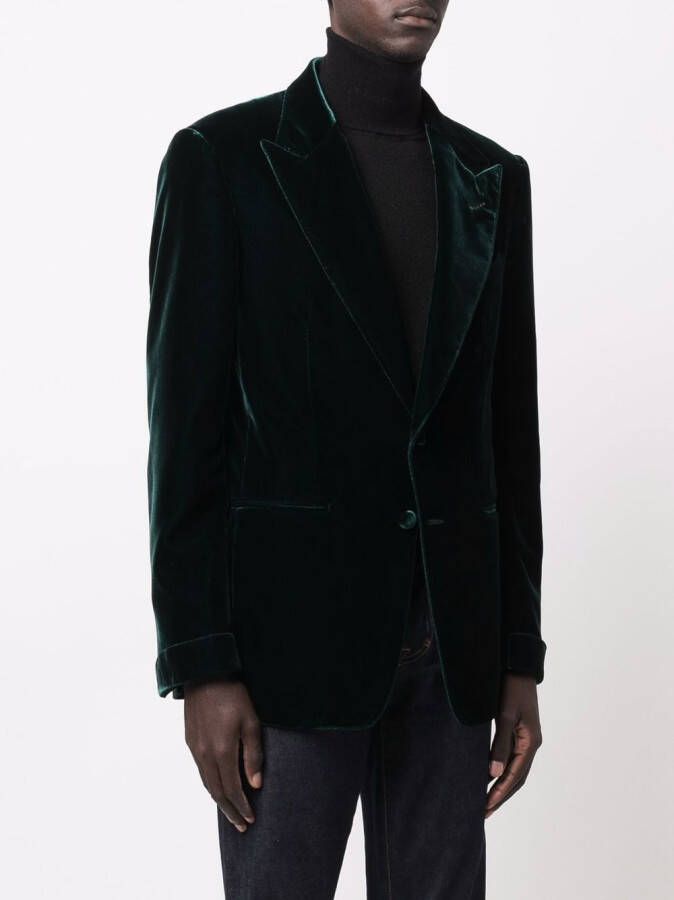 TOM FORD Blazer met enkele rij knopen Groen