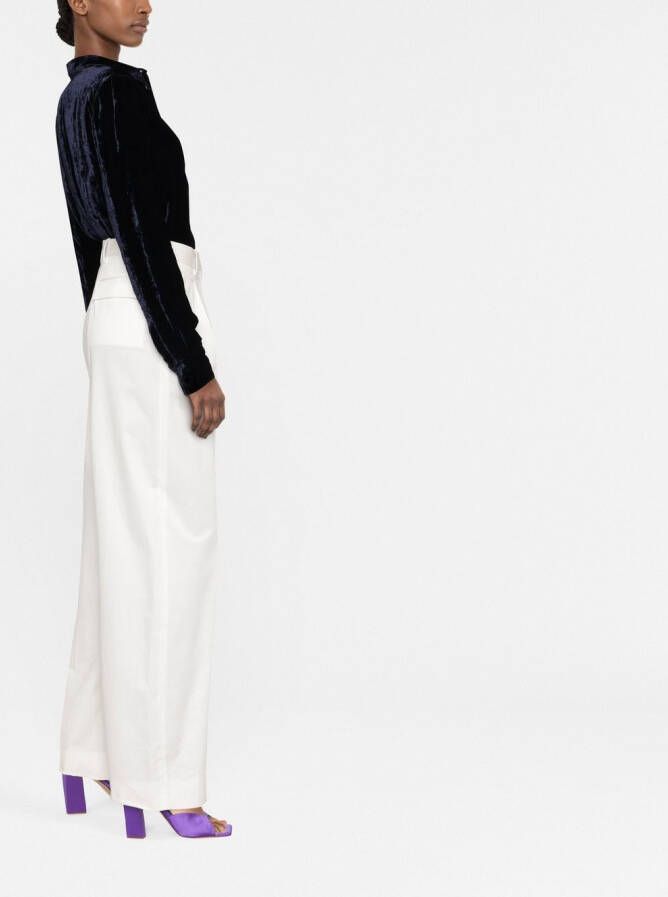 TOM FORD Blouse met fluwelen-effect Blauw