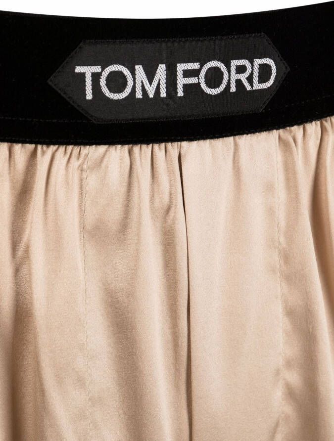 TOM FORD Boxershorts met logotaille Beige