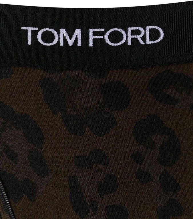 TOM FORD Boxershorts met luipaardprint Zwart