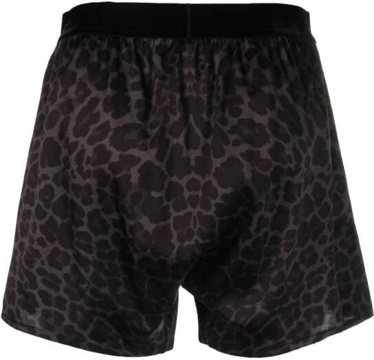 TOM FORD Boxershorts met luipaardprint Zwart