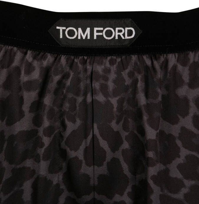 TOM FORD Boxershorts met luipaardprint Zwart