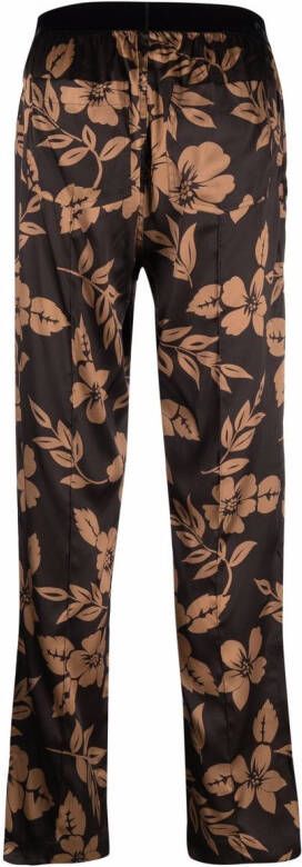 TOM FORD Broek met bloemenprint Bruin