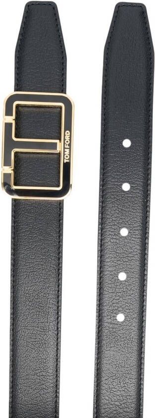 TOM FORD Leren gespriem Zwart