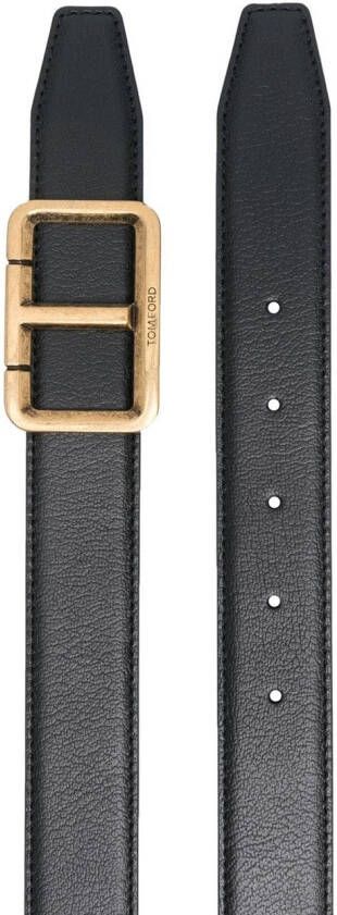 TOM FORD Leren gespriem Zwart