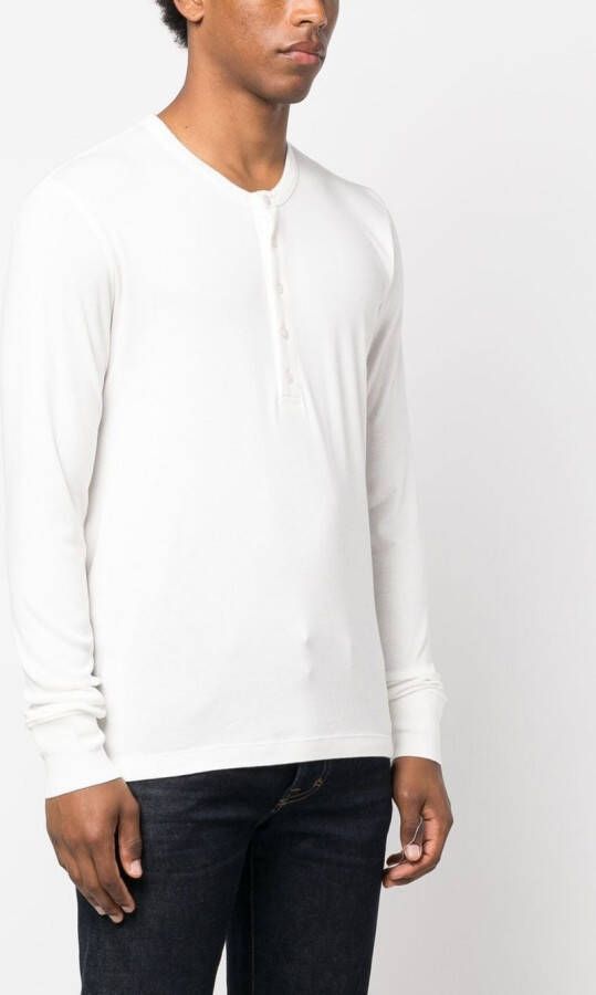 TOM FORD Button-up T-shirt Wit
