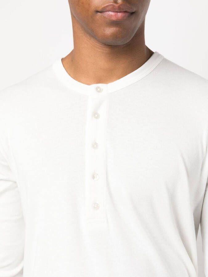 TOM FORD Button-up T-shirt Wit