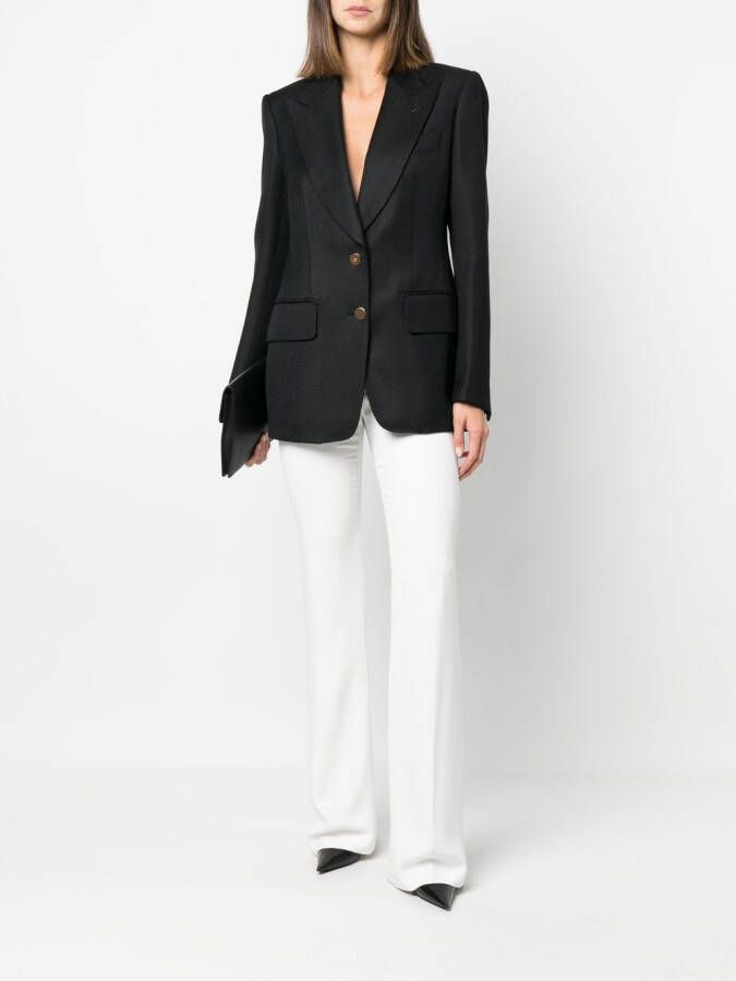 TOM FORD Colbert met enkele rij knopen Zwart