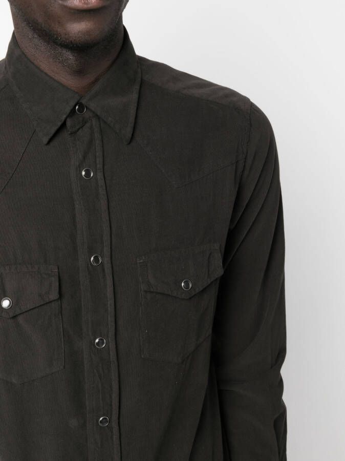 TOM FORD Katoenen overhemd Bruin