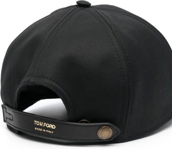 TOM FORD Pet met geborduurd logo Zwart
