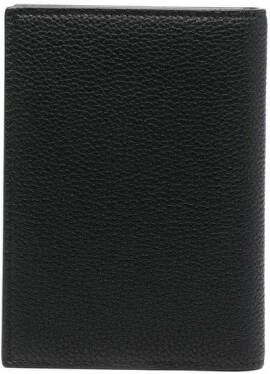 TOM FORD Bi-fold leren pasjeshouder met logo Zwart