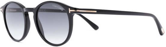 TOM FORD Eyewear Andrea zonnebril met rond montuur Zwart