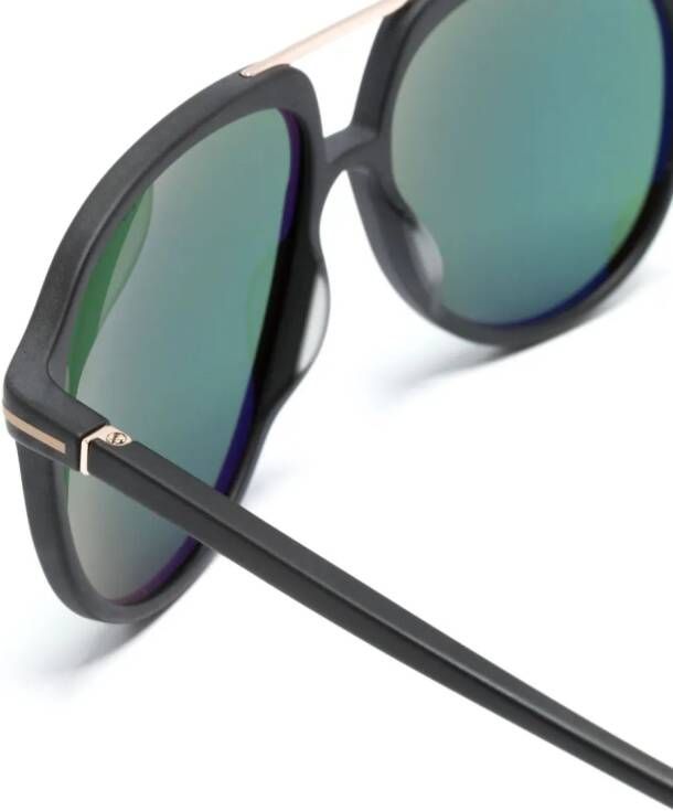 TOM FORD Eyewear Archie zonnebril met rond montuur Zwart
