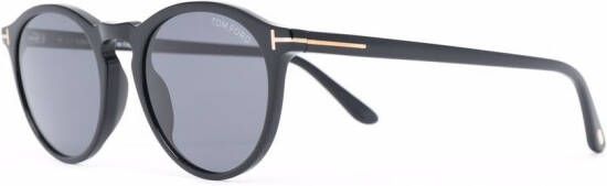 TOM FORD Eyewear Aurele zonnebril met rond montuur Zwart