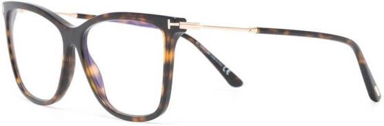 TOM FORD Eyewear Bril met vierkant montuur Bruin
