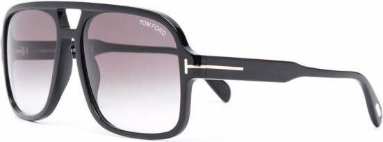 TOM FORD Eyewear Falconer zonnebril met piloten montuur Zwart
