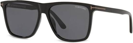 TOM FORD Eyewear FT0832-N zonnebril met rechthoekig montuur Zwart