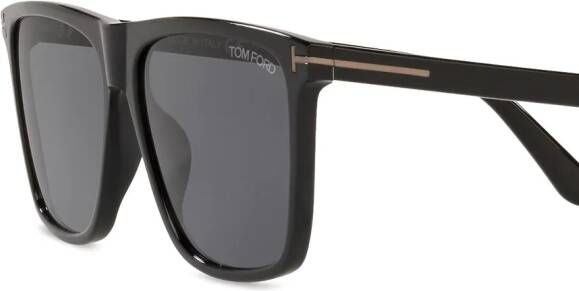 TOM FORD Eyewear FT0832-N zonnebril met rechthoekig montuur Zwart