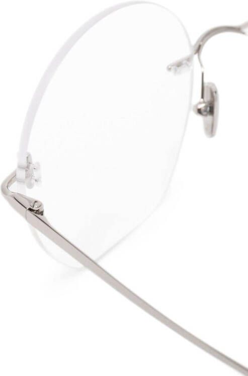 TOM FORD Eyewear FT5809 bril met rond montuur Zilver