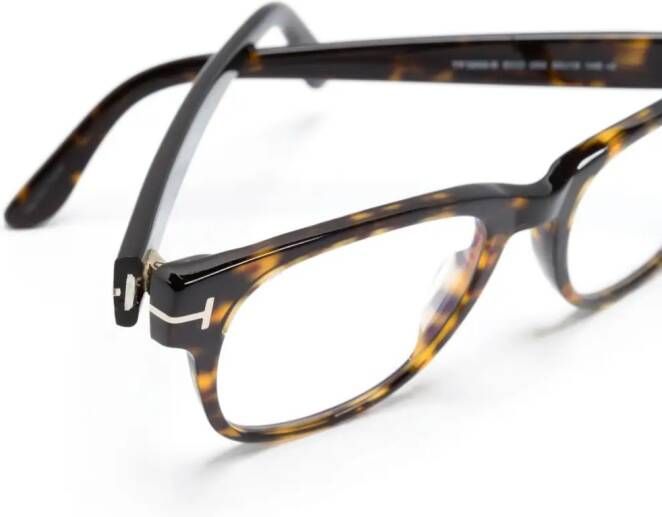 TOM FORD Eyewear FT5898B 052 bril met doorzichtig montuur Bruin